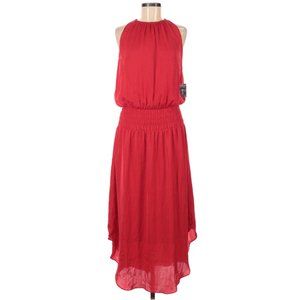 Alfani Halter Style Midi Dress Red Sleeveless